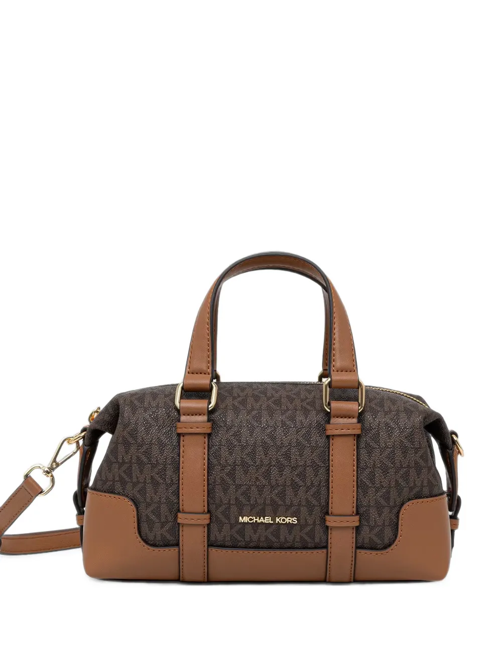 Michael Michael Kors monogram-print logo-plaque shoulder bag - Marrone