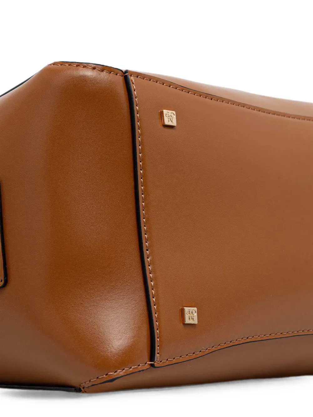 Marc O'Polo Tessa logo-patch leather tote bag Bruin