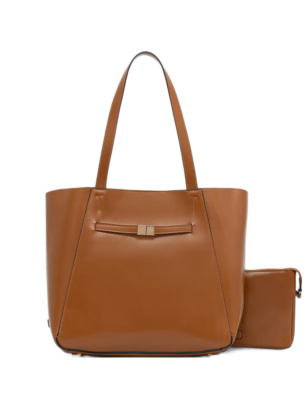 Marc O'Polo Tessa logo-patch leather tote bag - Marron Marc O'Polo Tessa logo-patch leather tote bag - Marron