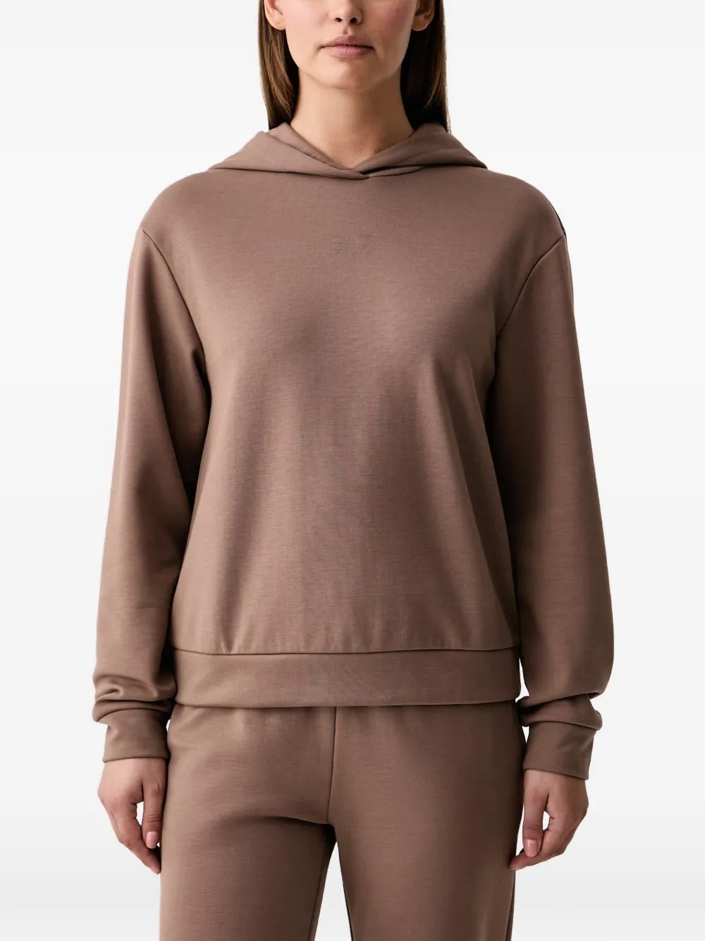 Ea7 Emporio Armani logo-print tracksuit - Marrone