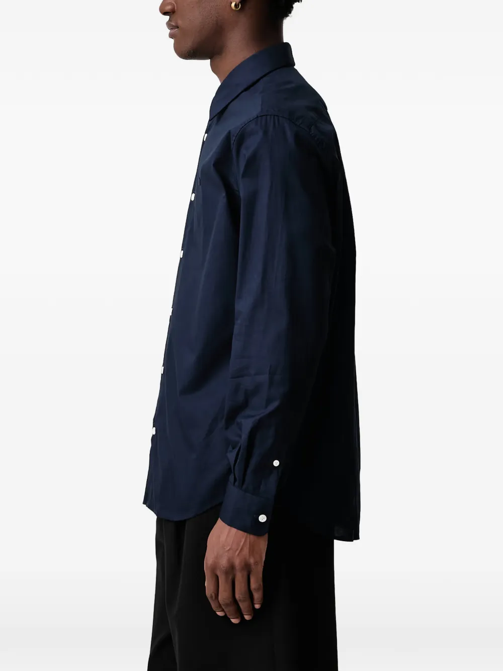 Lacoste Regular-fit katoenen overhemd met textuur Blauw