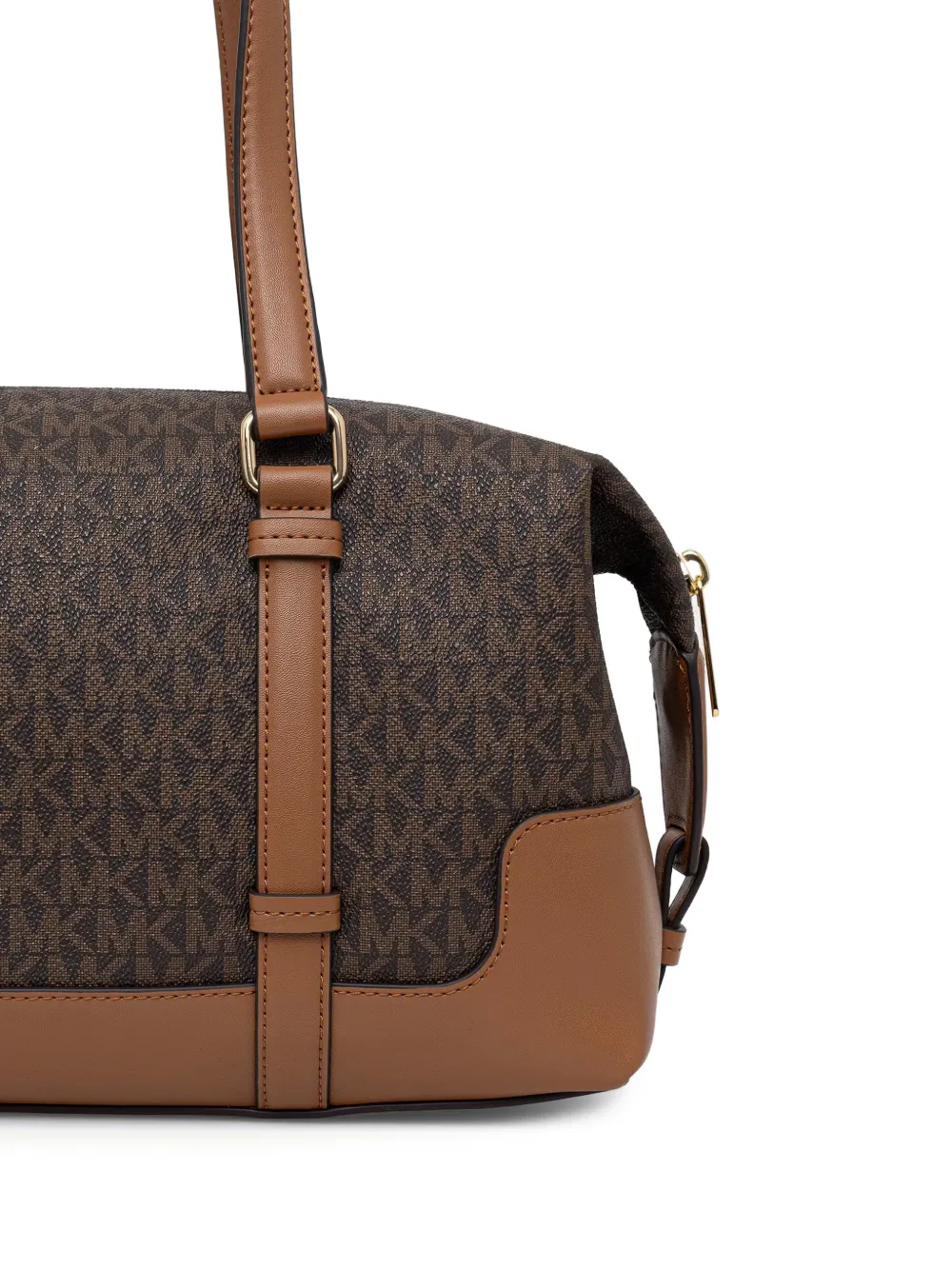 Michael Kors Grote Teddi Signature schoudertas met logo Bruin