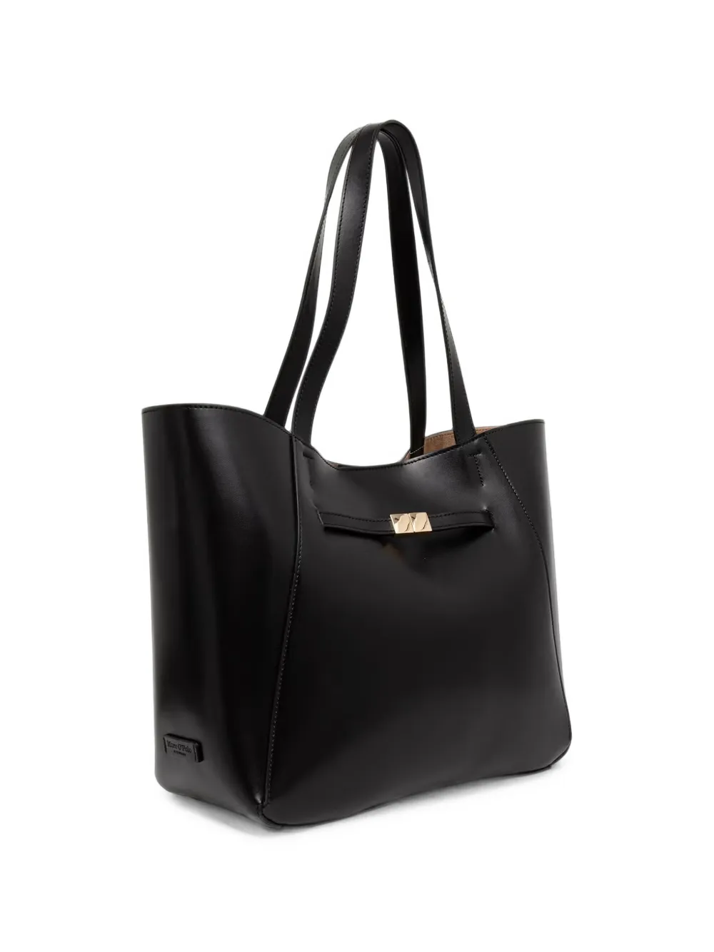 Marc O'Polo Tessa leren shopper Zwart