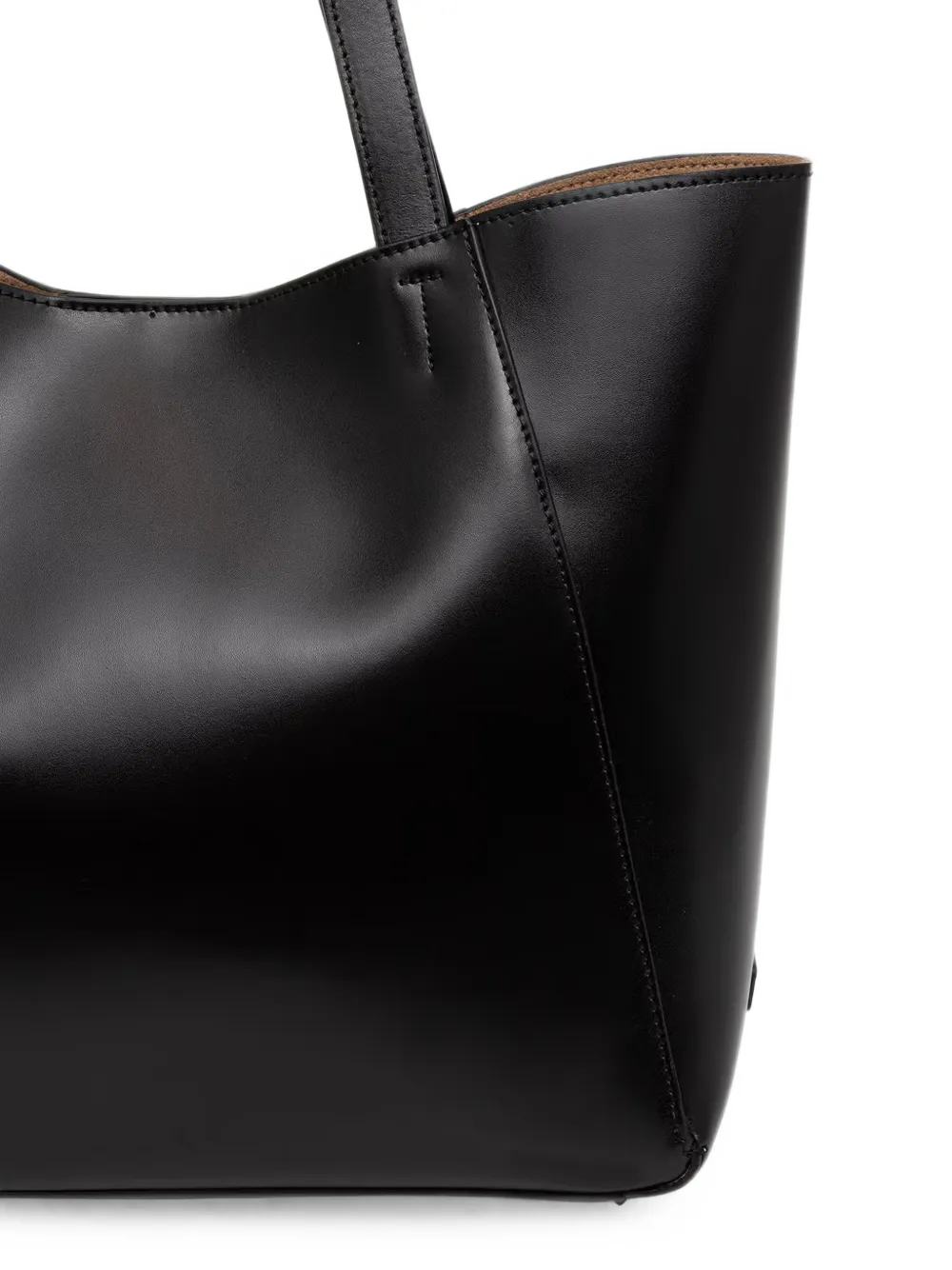 Marc O'Polo Tessa leren shopper Zwart