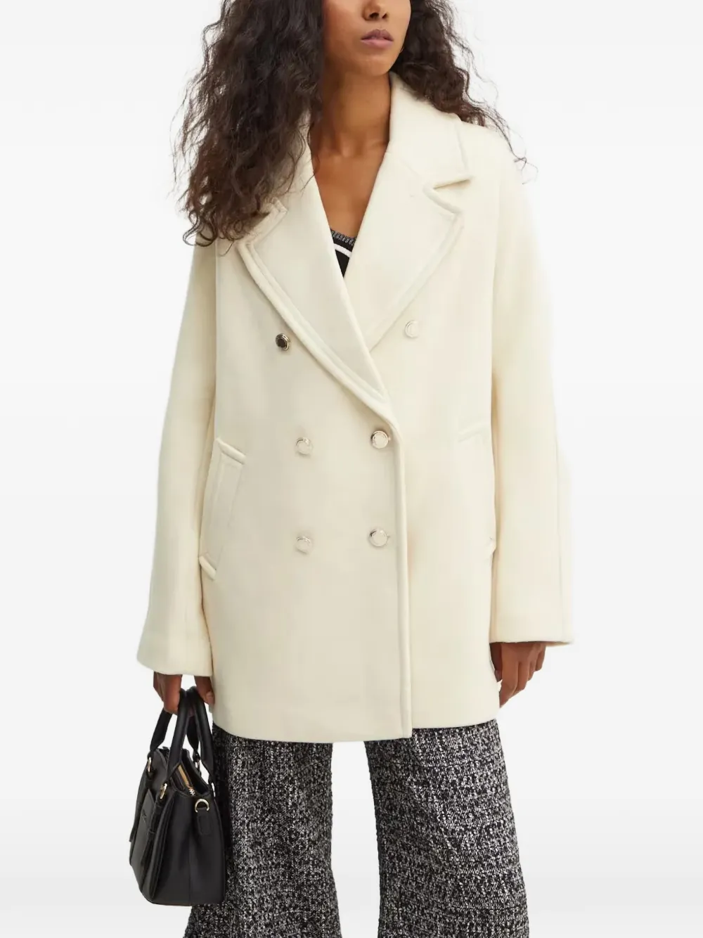 Morgan Gam double-breasted coat - Bianco
