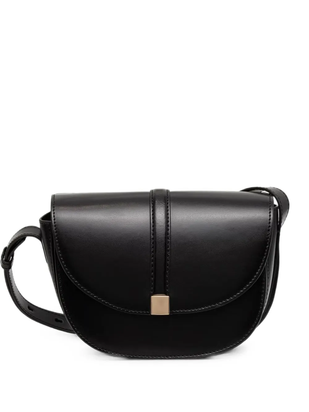 Marc O'Polo Taya foldover leather small shoulder bag - Black