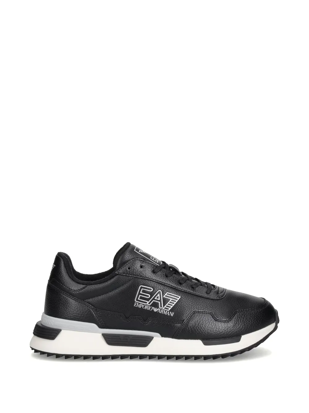 Ea7 Emporio Armani logo-detail panelled sneakers - Nero