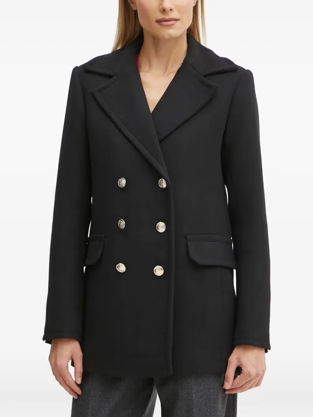 Morgan double-breasted coat - Nero