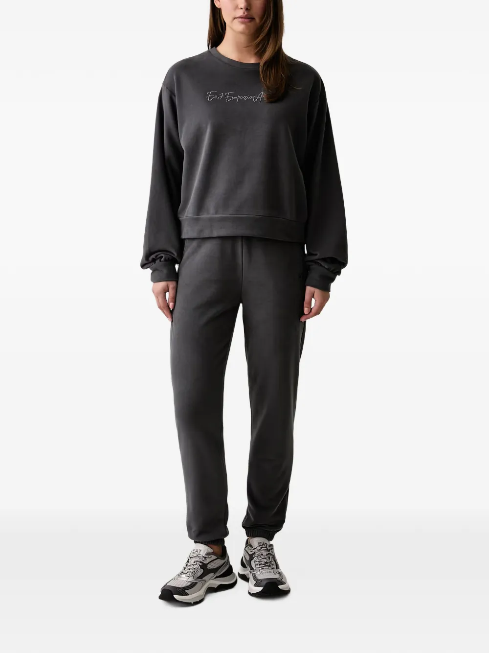 Ea7 Emporio Armani Trainingspak verfraaid met studs Grijs