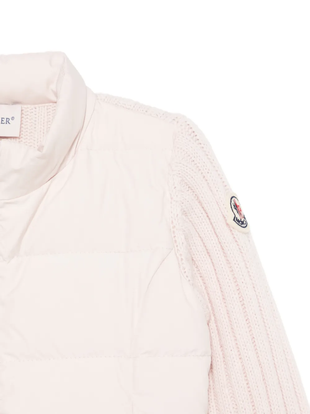 Moncler Enfant quilted panelled cardigan Roze