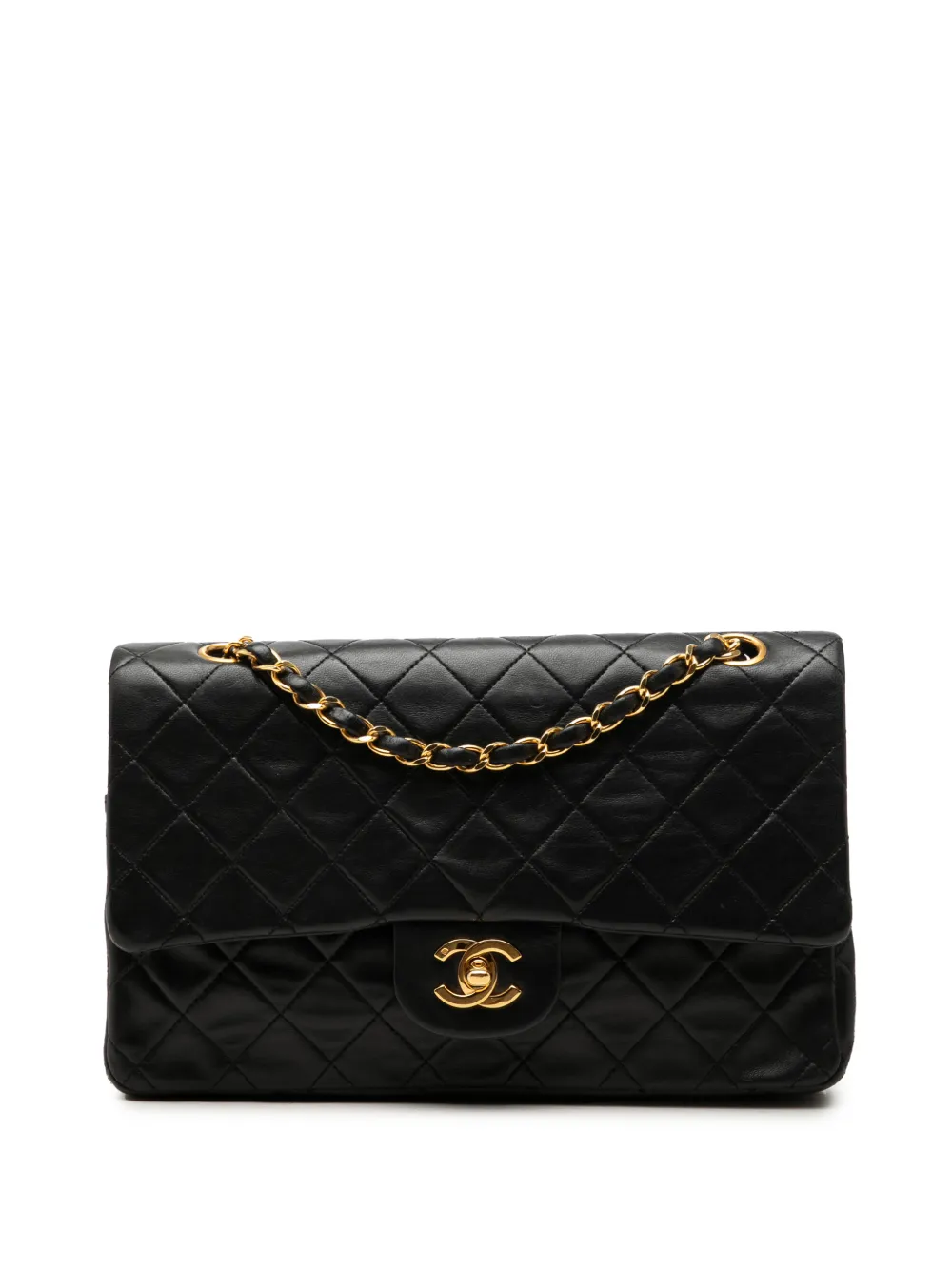 CHANEL Pre-Owned 1989-1991 Medium Classic Lambskin Double Flap shoulder bag - Nero