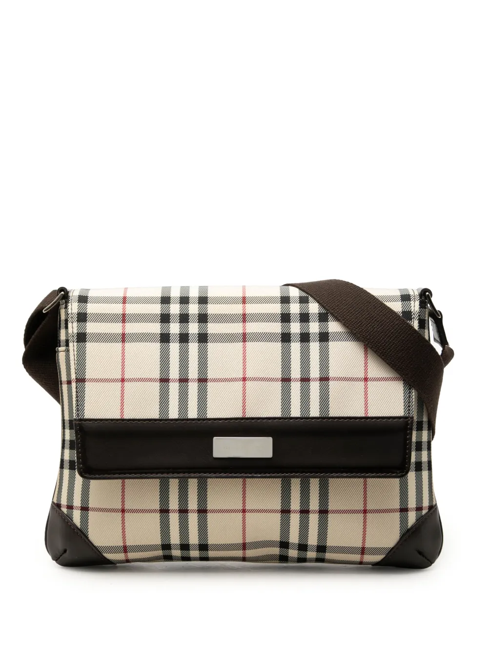Burberry Pre-Owned 2000-2017 House Check Canvas Flap crossbody bag - Nude