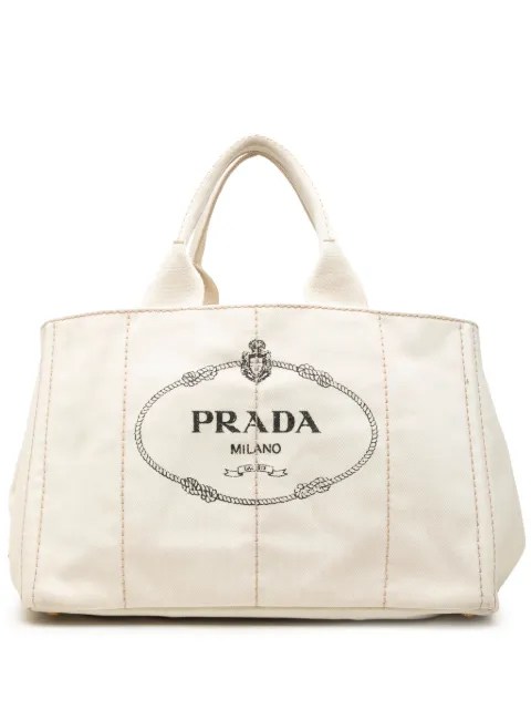 Prada Pre-Owned 2010-2013 Large Canvas Canapa Logo Tote satchel