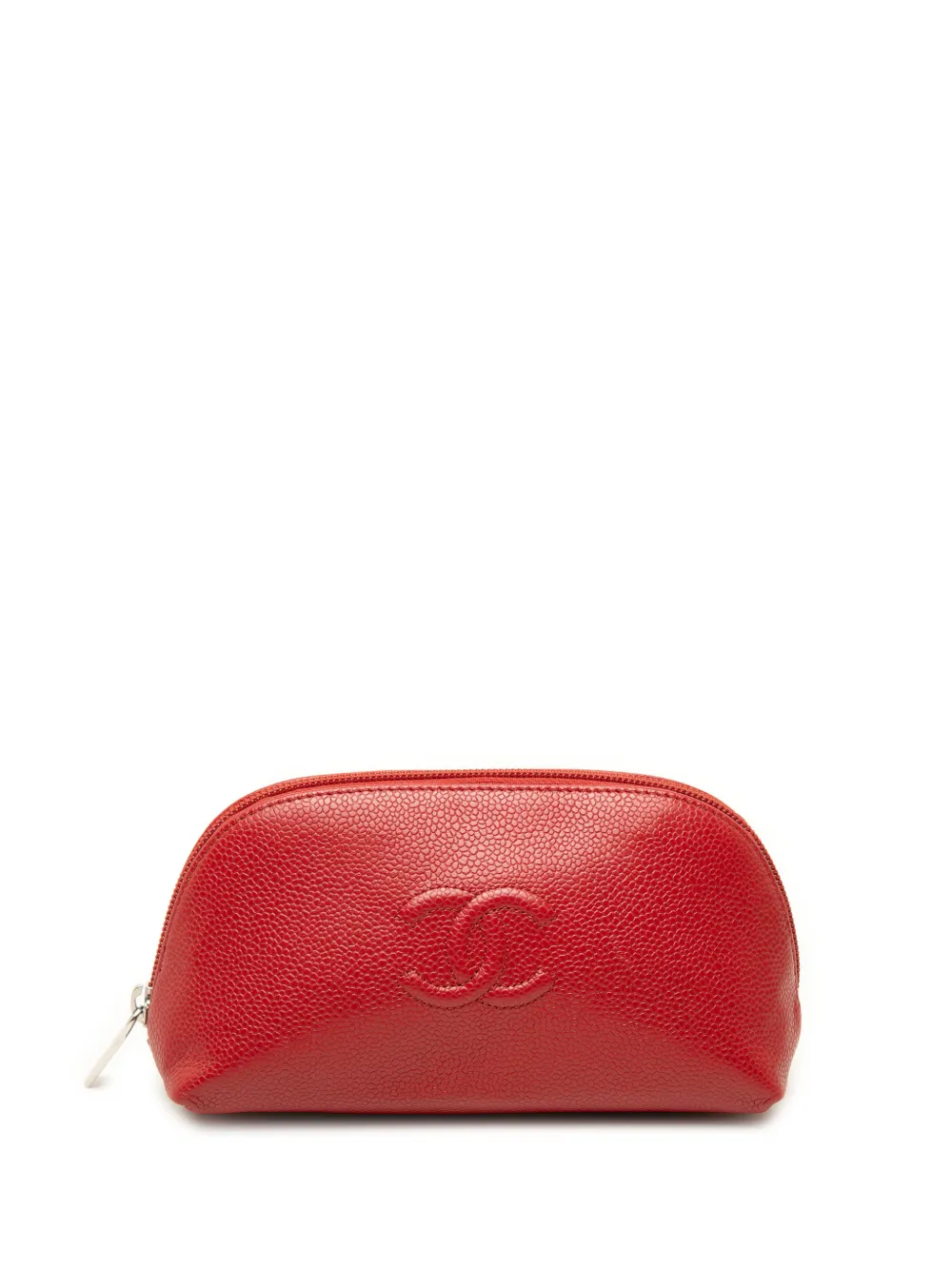 CHANEL Pre-Owned 2011 CC Caviar Cosmetic pouch - Rosso