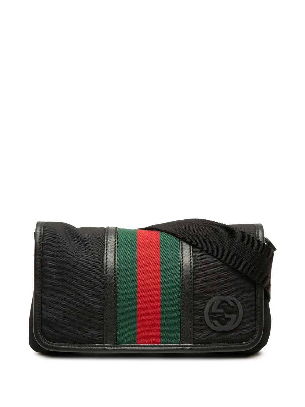 Gucci Pre-Owned 2000-2015 Nylon Interlocking G Web belt bag - Schwarz