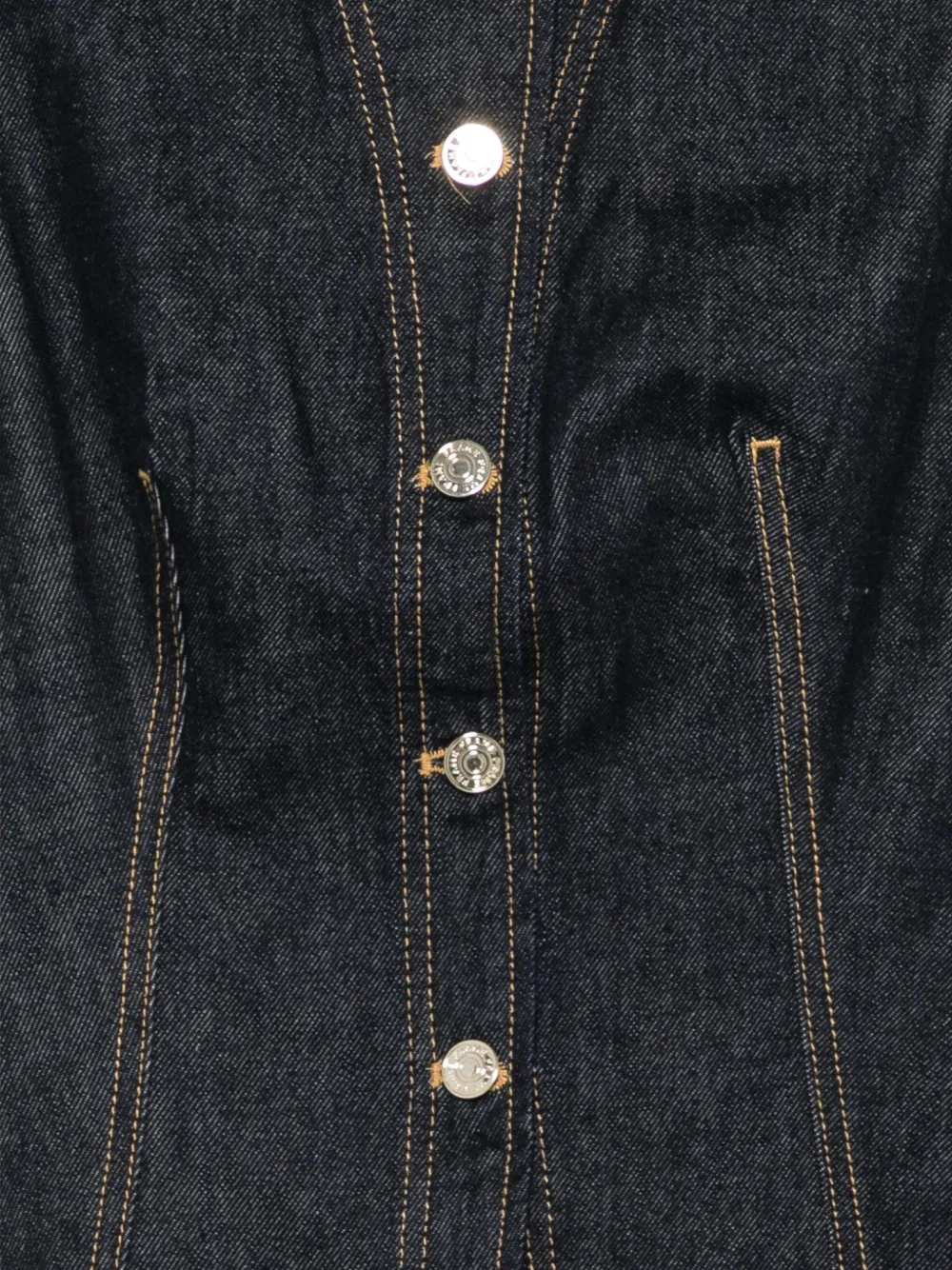 FRAME Form contrast-stitch waistcoat Blauw