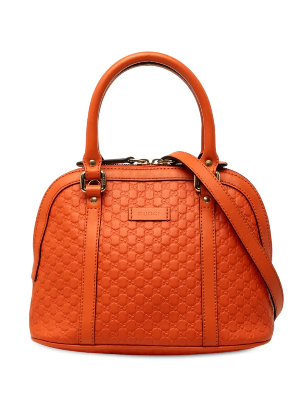 Gucci Pre-Owned 2000-2015 Mini Microguccissima Dome satchel - Orange