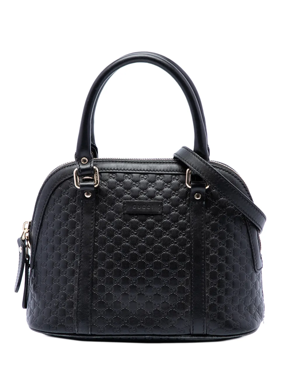 Gucci Pre-Owned 2016-2026 Mini Microguccissima Dome satchel - Nero