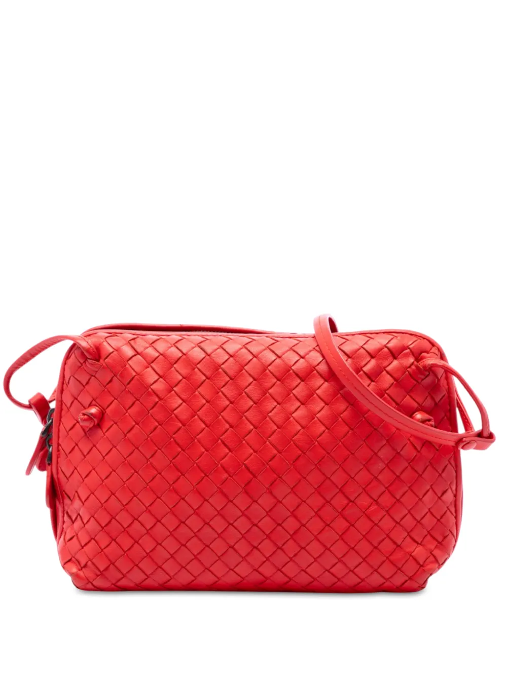Bottega Veneta Pre-Owned 2012-2026 Nappa Intrecciato Nodini crossbody bag - Rot