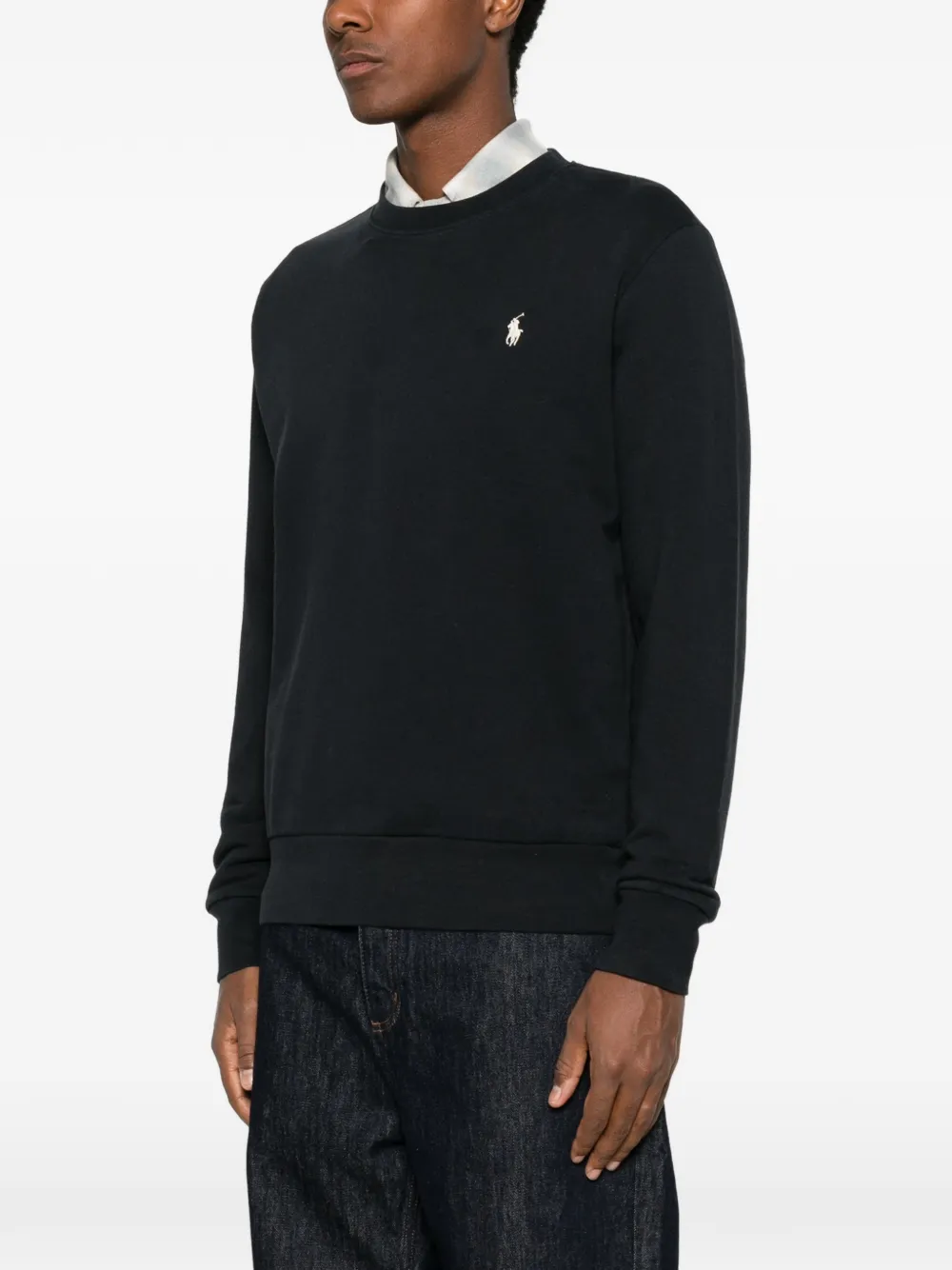 Polo Ralph Lauren Trui met geborduurd logo en ronde hals Blauw