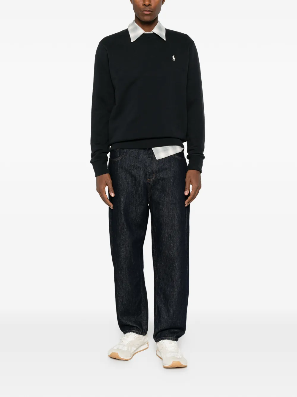 Polo Ralph Lauren Trui met geborduurd logo en ronde hals Blauw