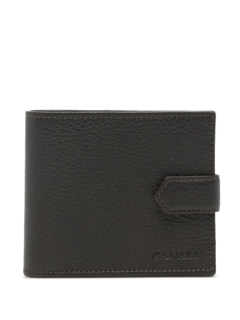 Canali grainy-leather wallet - Braun