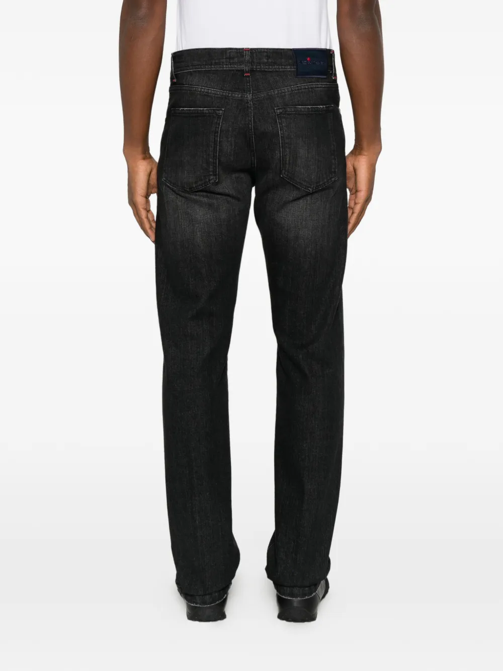 Kiton Straight jeans met vervaagd effect Zwart