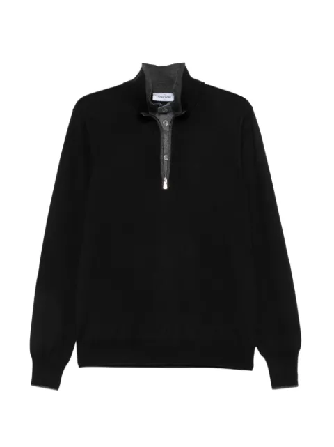 Gran Sasso quarter-zip mock-neck sweater