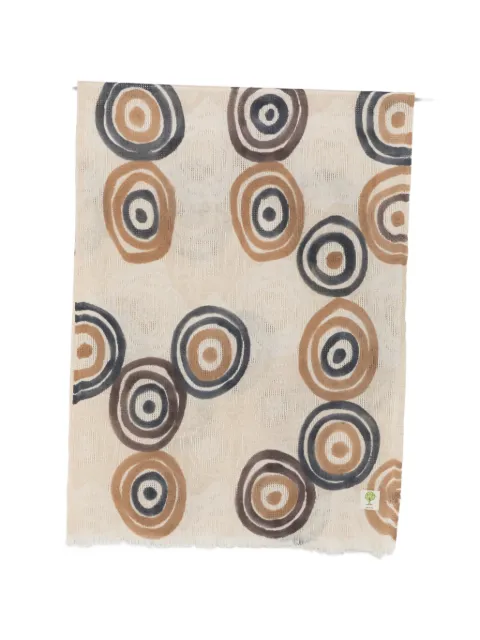 Baobab fular deshilachado con círculo estampado