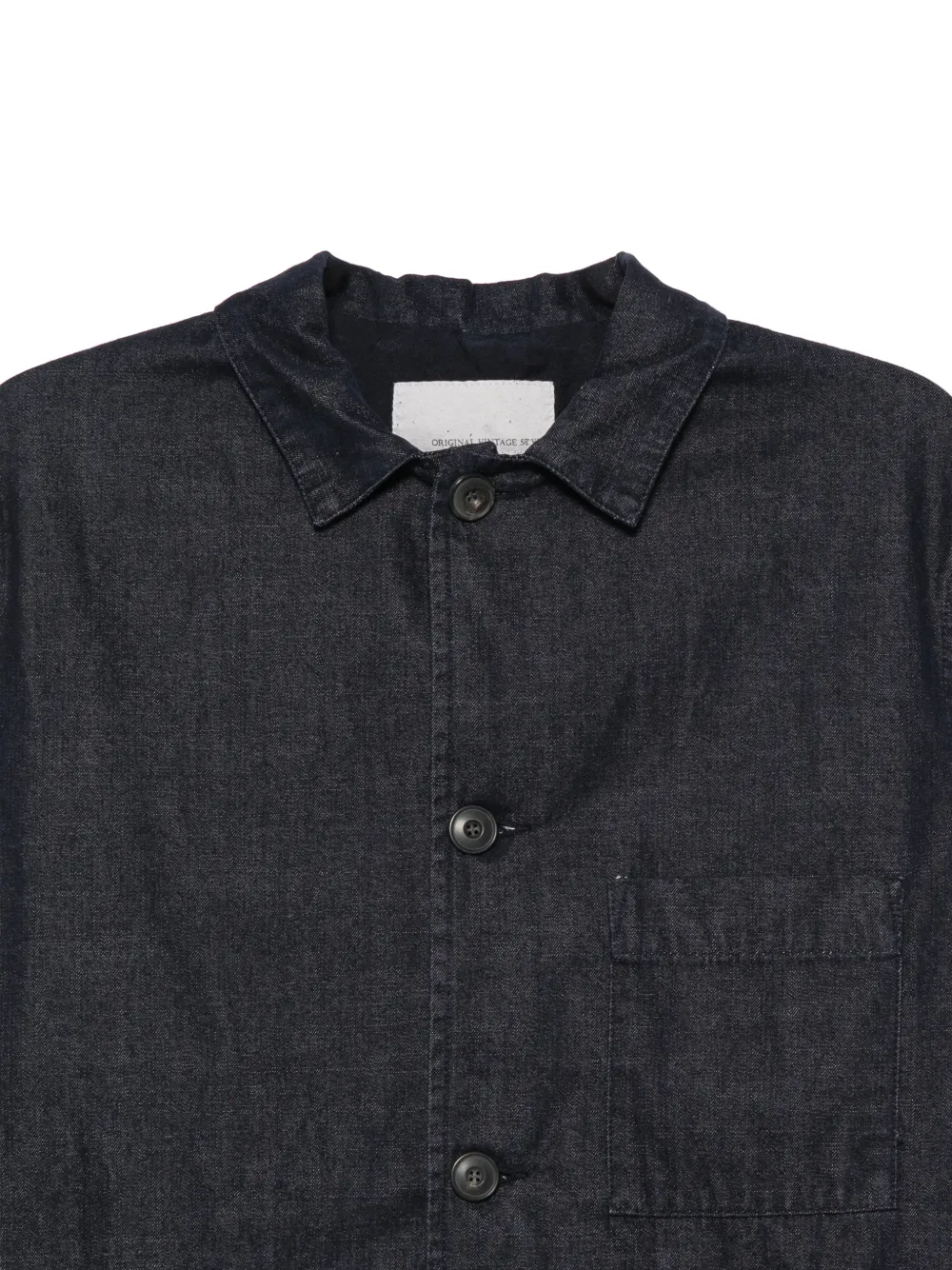 original vintage style Button-up denim jack Blauw