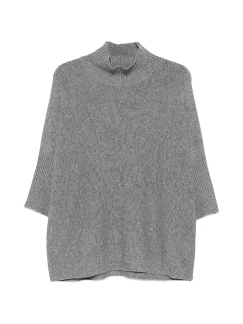Intrecci ribbed-knit three-quarter sleeve sweater