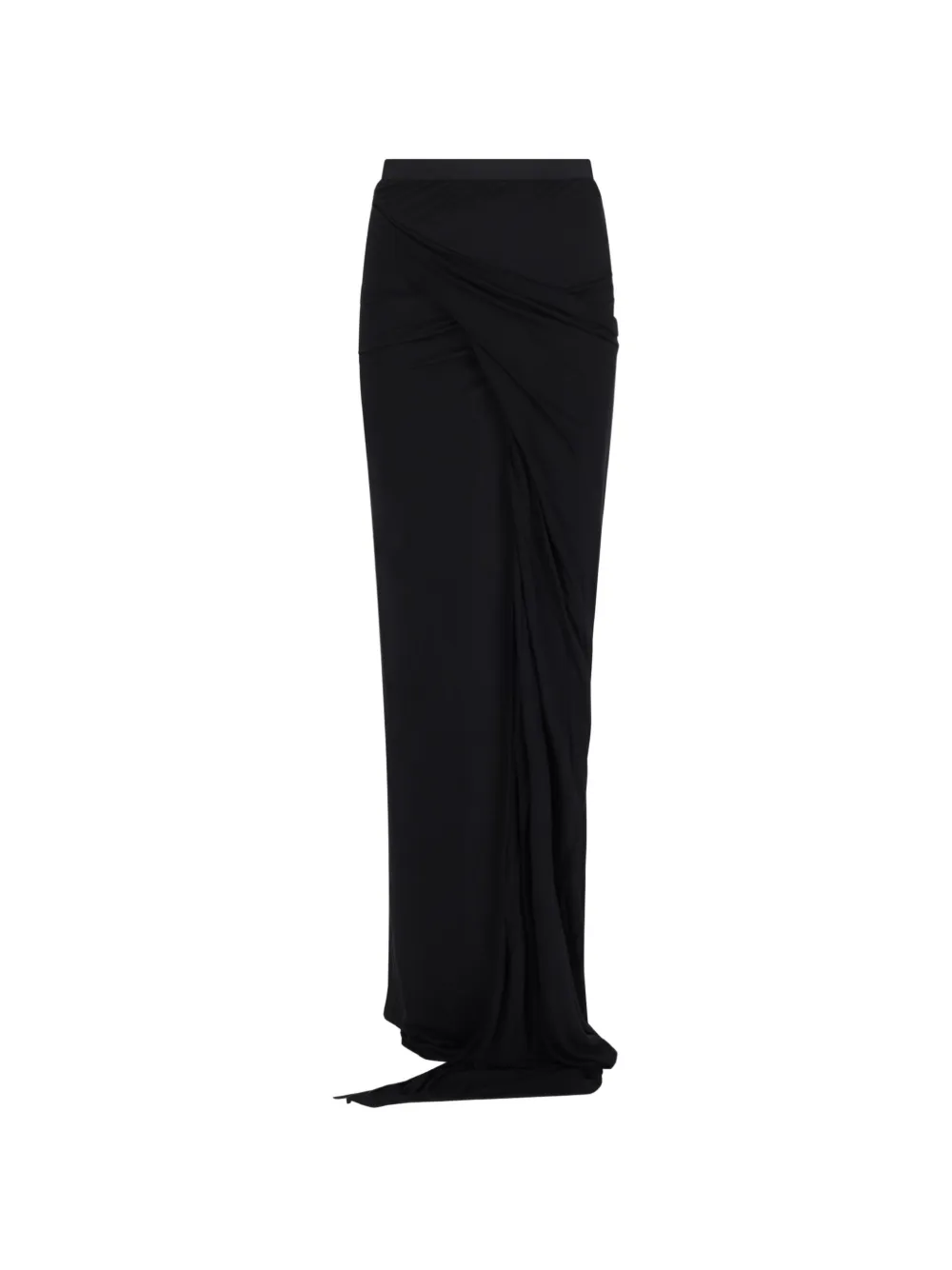 Rick Owens Lilies Shailee draped wrap-style maxi skirt - Nero