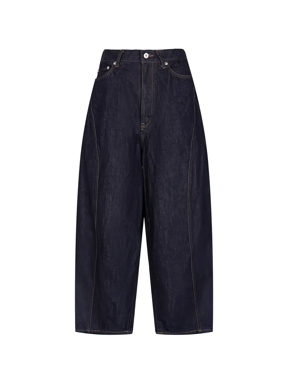 Kolor Contrast-stitch Wide-leg Jeans In 蓝色