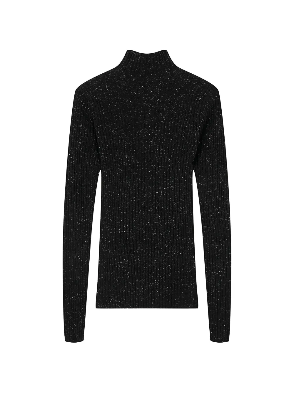 Auralee Ribbed-knit Cashmere Nep Sweater In 黑色