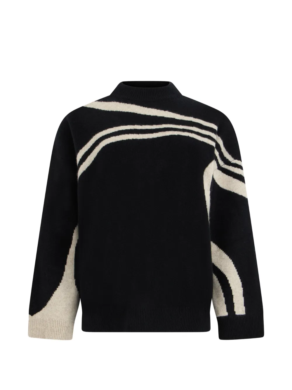 LouLou de Saison Noga abstract-pattern sweater - Black