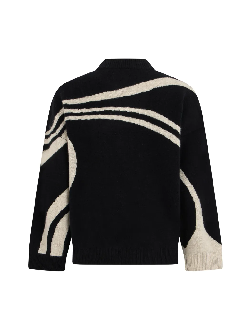 LouLou de Saison Noga trui met abstract patroon Zwart