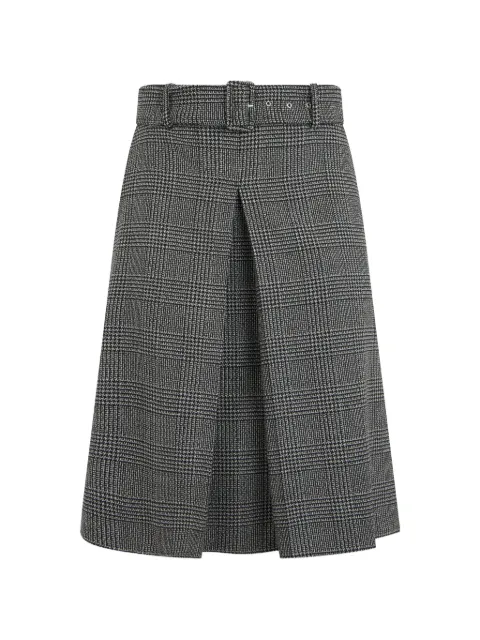 slowear Prince of Wales check belted skirt