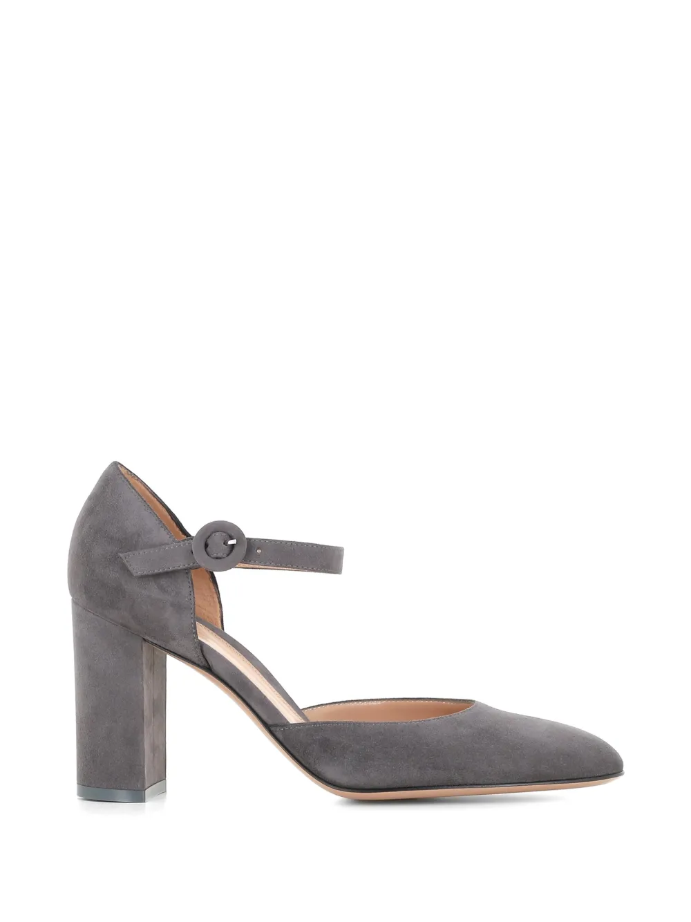 Gianvito Rossi Lisa D'Orsay suede heeled pumps - Grey