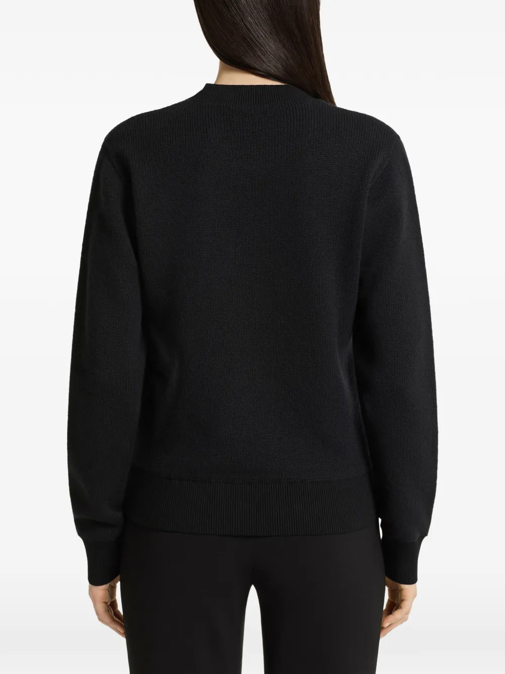 Courrèges Trui met logo-patch en schouderrits Zwart