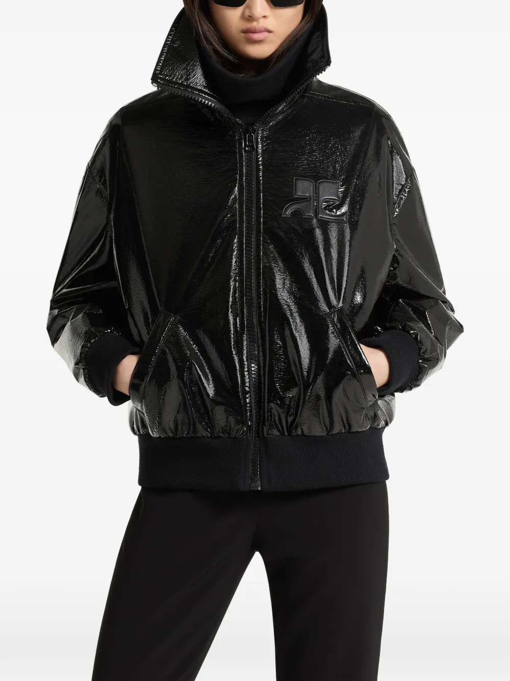 Courrèges Jack met logopatch Zwart