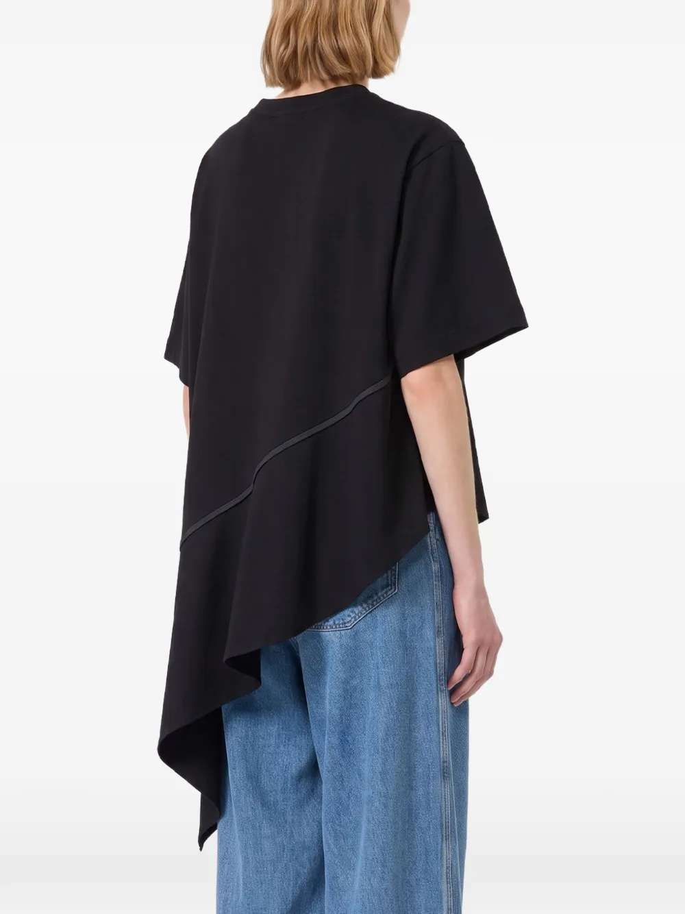 Sportmax asymmetric T-shirt Zwart