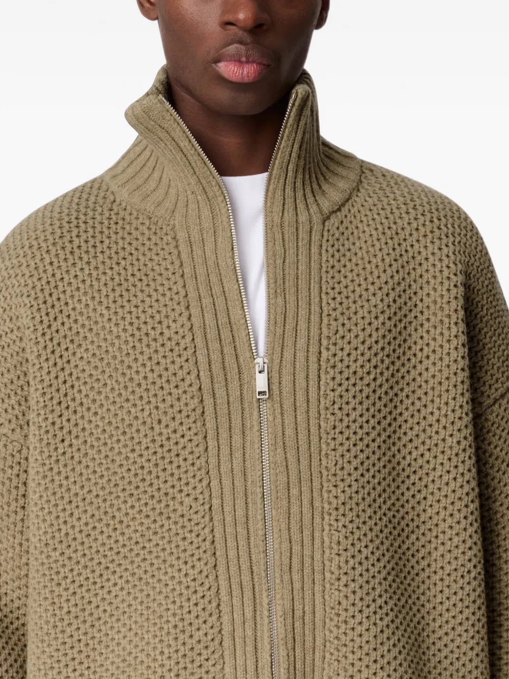 Axel Arigato Comb zip-up cardigan Beige