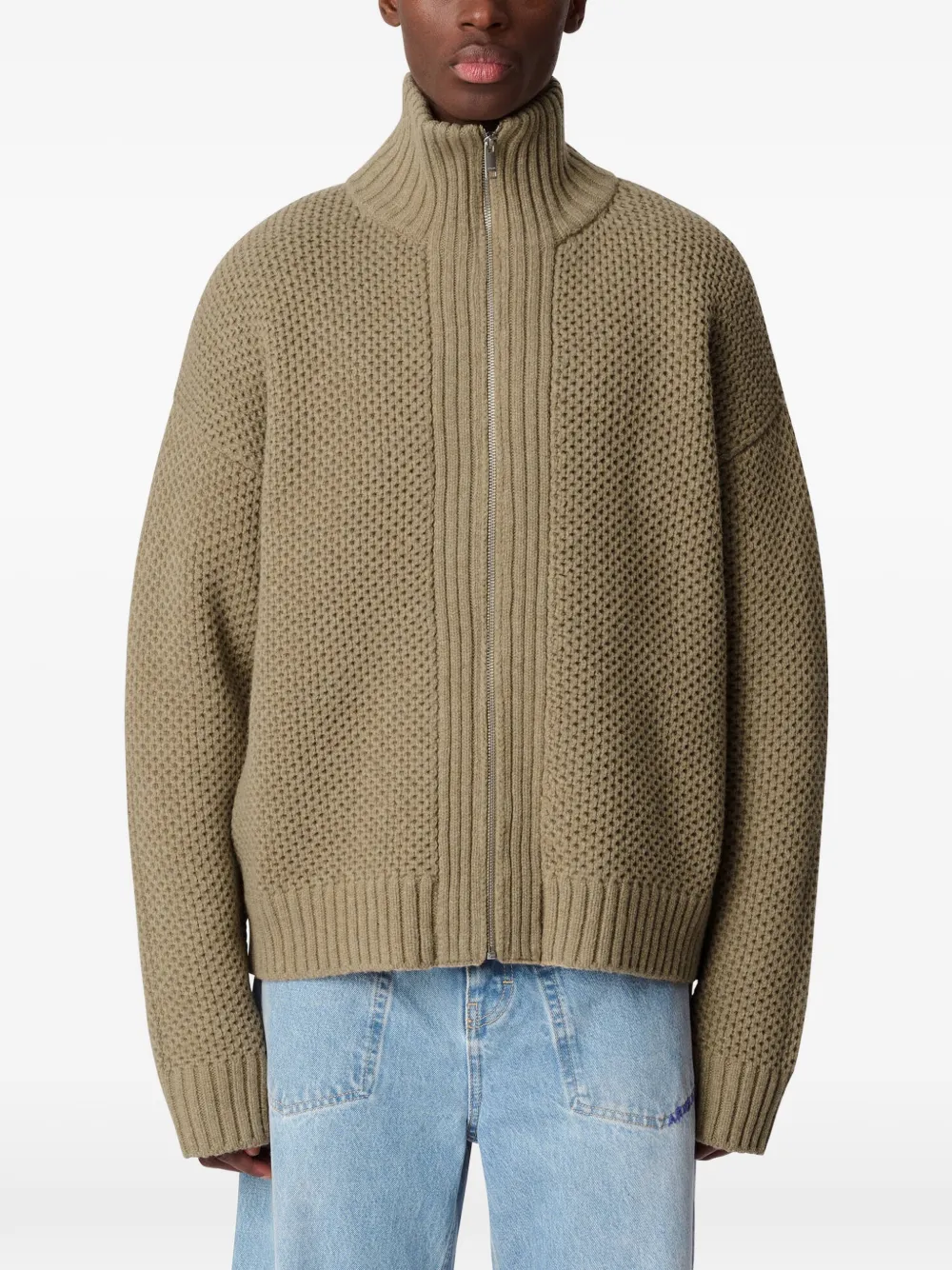 Axel Arigato Comb zip-up cardigan Beige