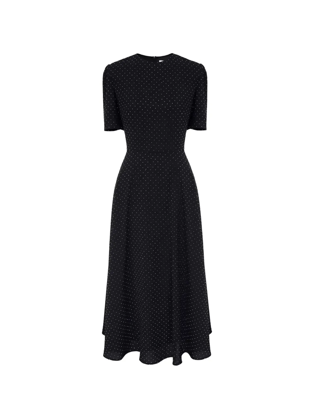 POST MERIDIEM rhinestone-embellished midi dress - Black