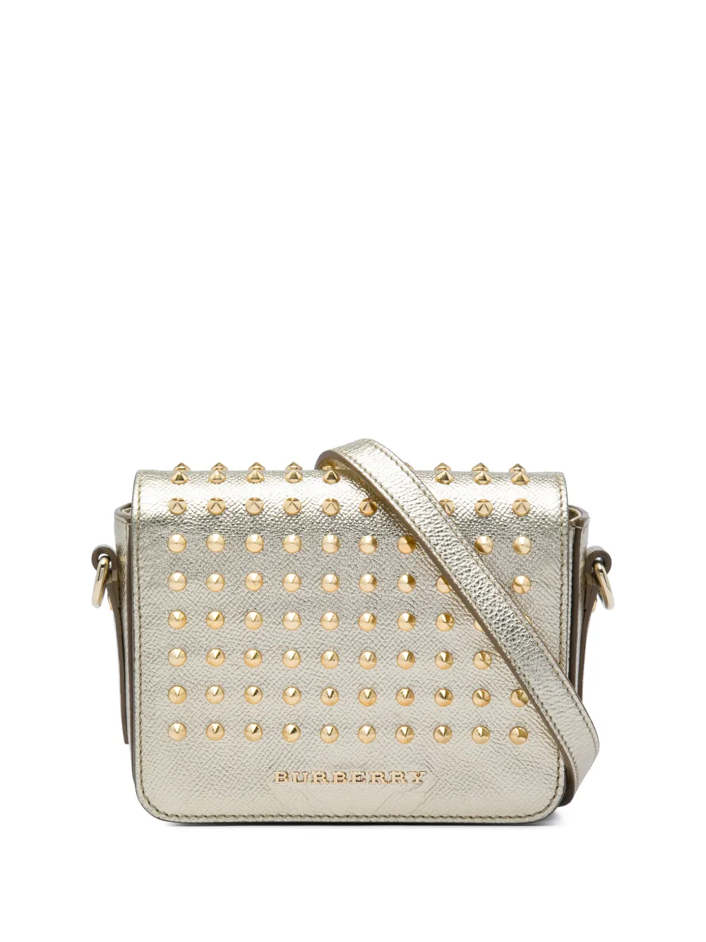 Burberry Pre-Owned 2000-2017 Studded Metallic Calfskin Berkeley crossbody bag - Gold