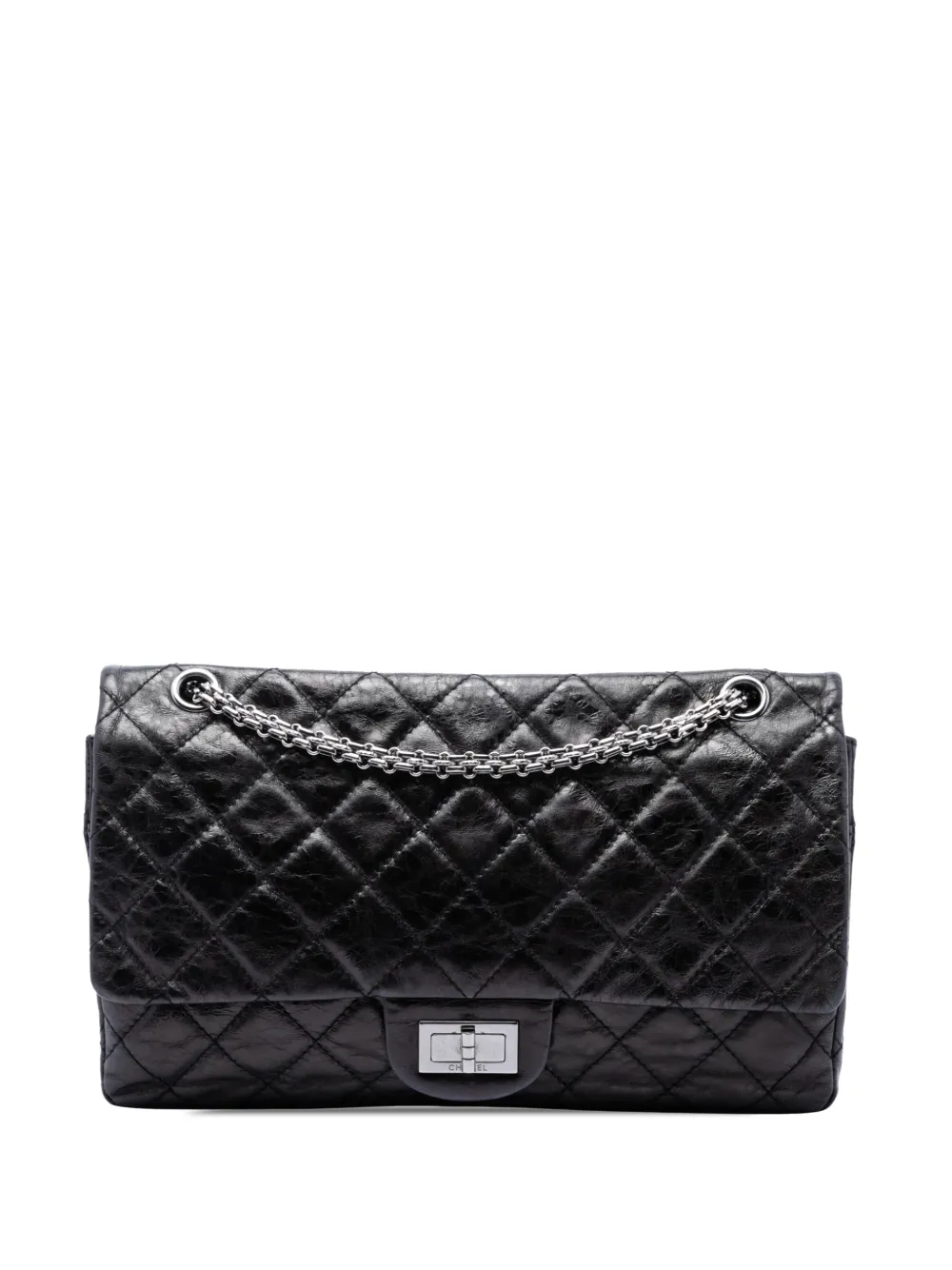 CHANEL Pre-Owned 2006-2008 Quilted Aged Calfskin Reissue 2.55 Double Flap 227 shoulder bag - Nero