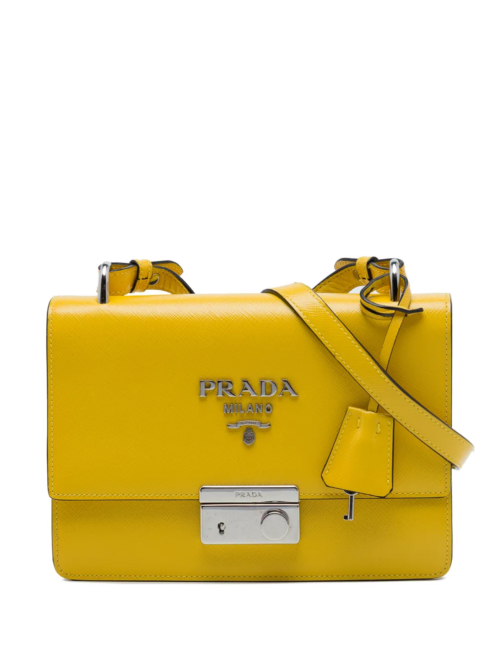 Prada Pre-Owned 2013-2026 Saffiano Lux Sound Lock crossbody bag - Gelb