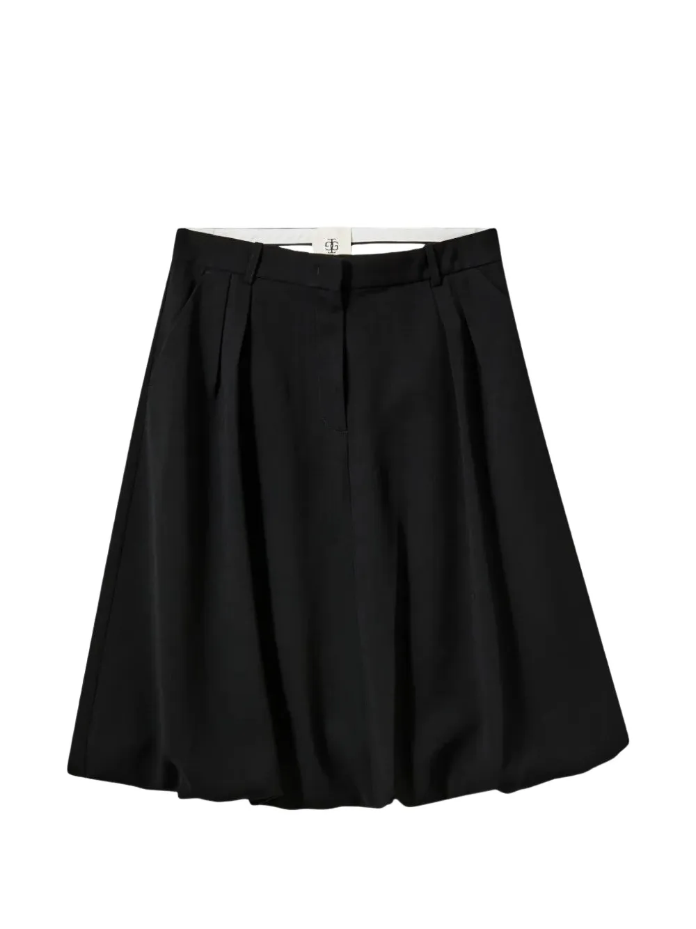 The Garment pleated balloon midi skirt - Nero