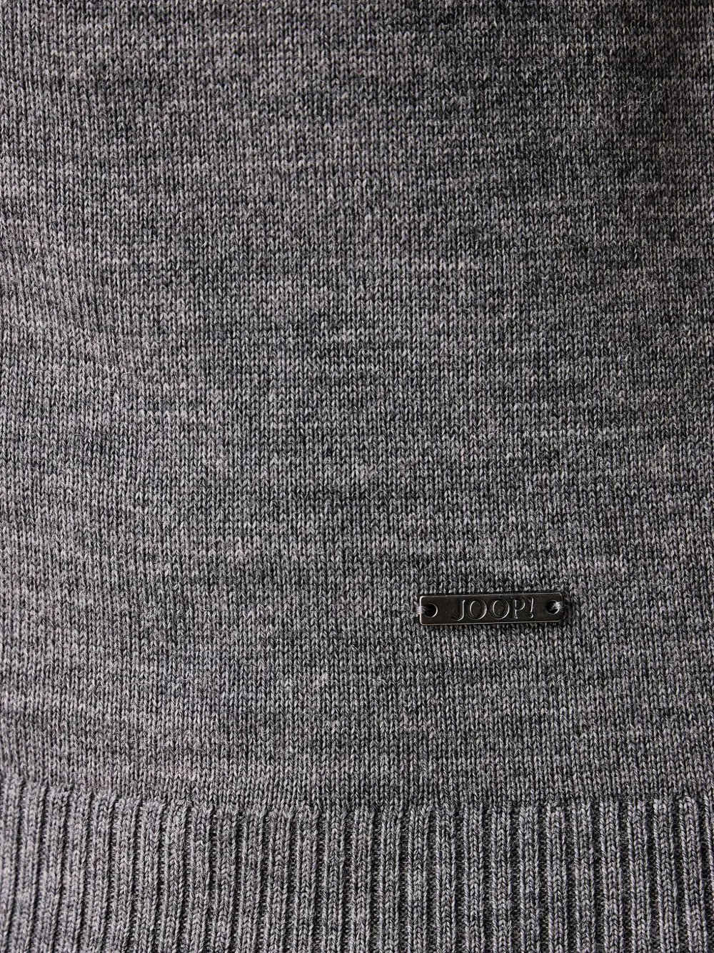 Joop! ribbed-trim crew-neck sweater Grijs