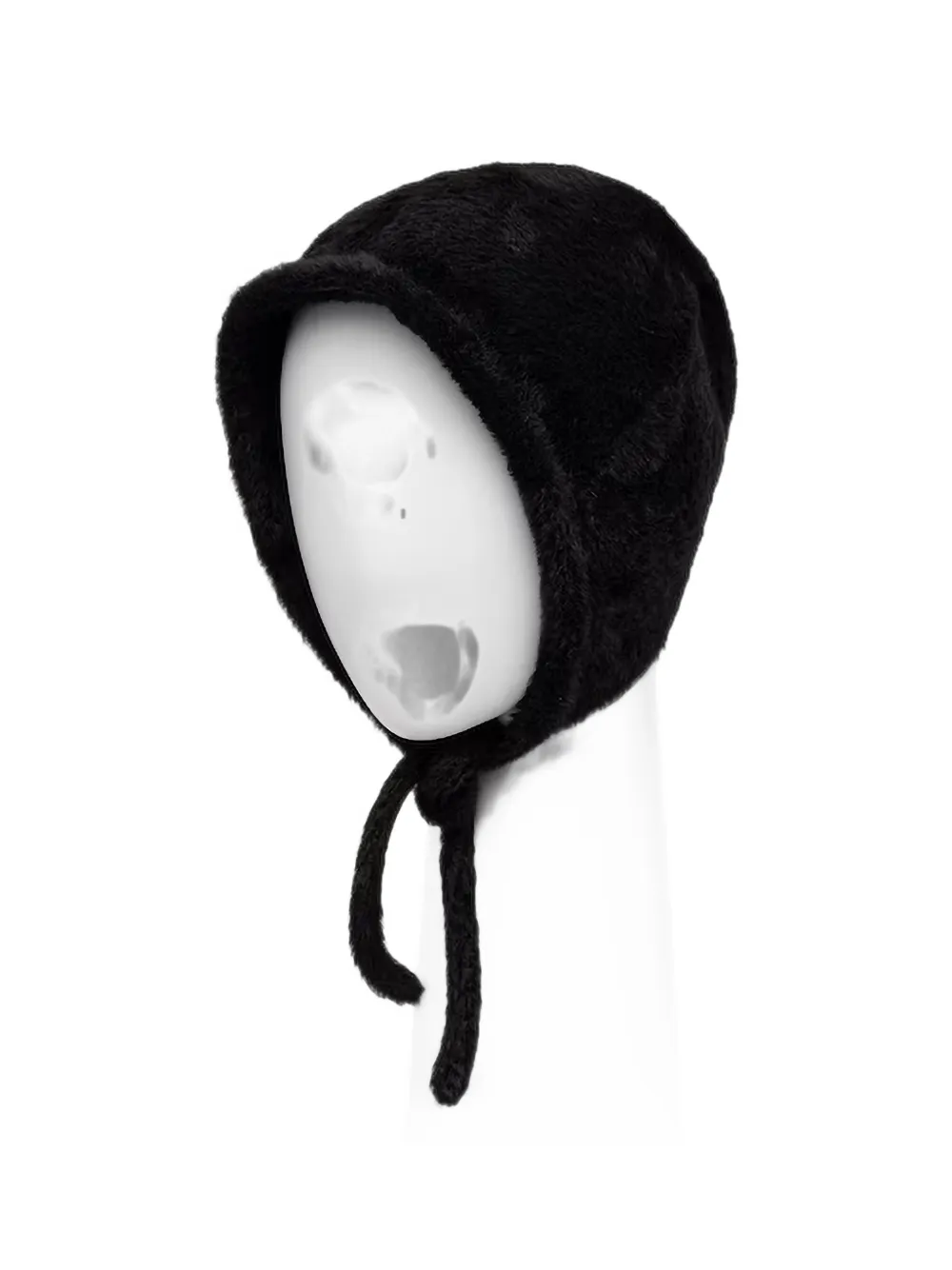 Kangol Faux-fur Tie-fastening Bonnet In Black
